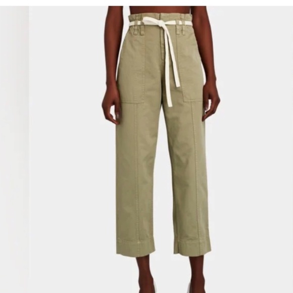 A.L.C. Pants - A.L.C. “Augusta” Belted Paperbag Cargo Pants • Dusty Olive • Size 4 • EUC!